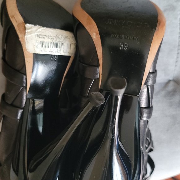 Jimmy Choo Black Heeled Boots - Picture 6 of 7